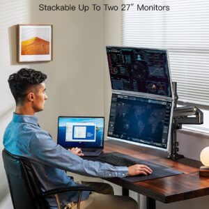 HUANUO 13-32 Inch Monitor Mount 2 Monitors & Triple Monitor Mount