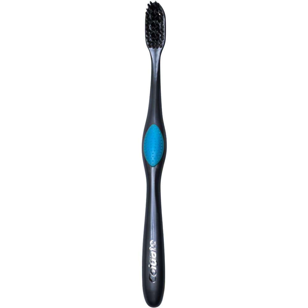 Colgate 360 Charcoal Infused Toothbrush, Floss-Tip Bristles, Soft (Colors Vary) - Pack of 2