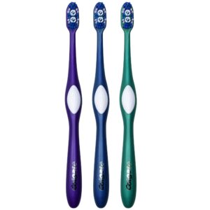 Colgate 360 Whole Mouth Clean Toothbrush, Ultra Compact Head, Soft (Colors Vary) - Pack of 3