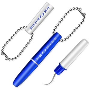 Healvian 2pcs Portable Dental Picks Teeth Stain Remover Mini Travel Plaque and Tartar Remover with Chain Mini Stain Eraser Oral Cleaning Tools for Travel Home