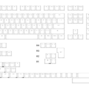 Taihao Cubic Profile Nana De Coco Translucent Backlit Doubleshot keycaps for DIY gaming mechanical keyboard oem profile Forested (NanaDeCoco Forested Keycap)