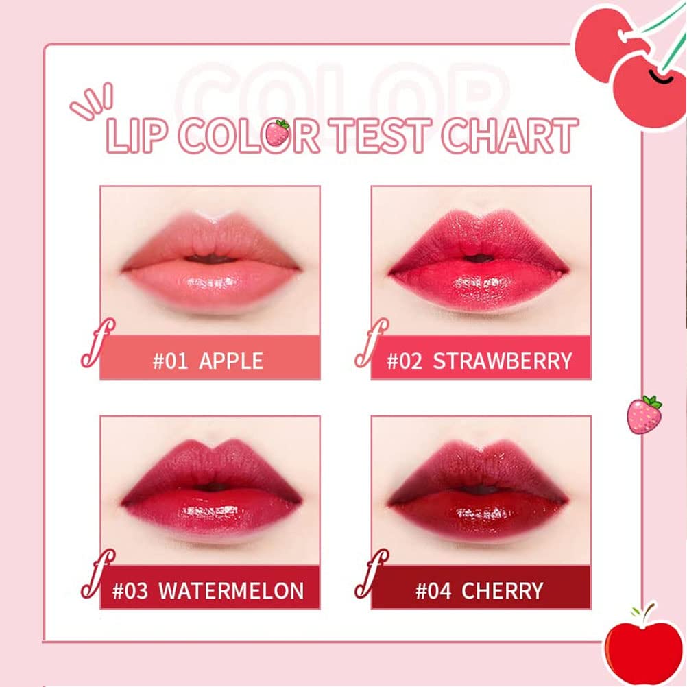 2 Colors Lip Tint Stain, Plump Lip Gloss Moisturizing Tinted for Cheek & Lip, Long lasting, Glossy Korean Mini Liquid Lipstick, Easy Apply