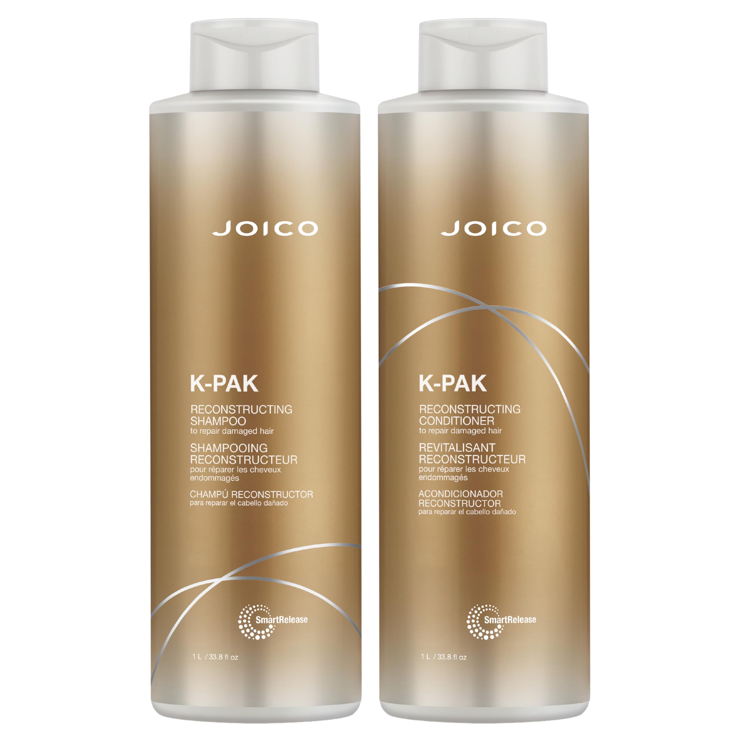 Joico K-PAK Daily Shampoo & Conditioner Set to Repair Damage, 33.8-Ounce