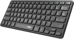 arteck universal multi-device bluetooth keyboard ultra slim and compact wireless bluetooth keyboard with media hotkeys for windows ios ipad os android computer desktop laptop surface tablet smartphone