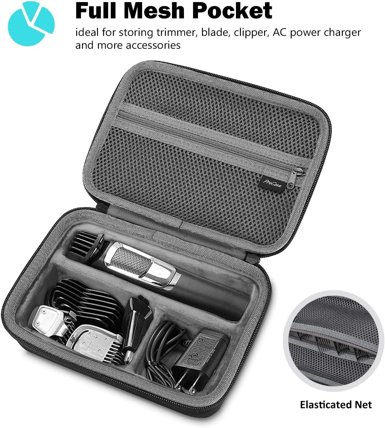 ProCase Hard Travel Case for Philips Bundle with Hard Travel Case for Man Gillette Styler Beard Trimmer