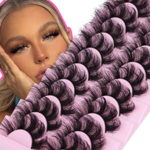 mink lashes fluffy 20 mm thick d curl false eyelashes dramatic long strip lashes pack 6d curly wispy full fake eyelashes that look like extension by goddvenus