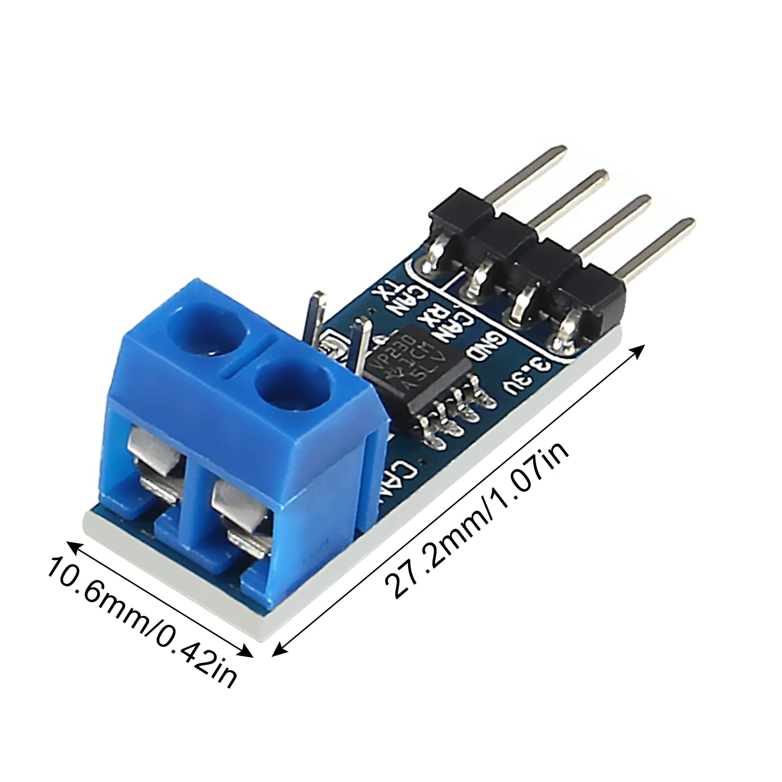 Alinan 4pcs SN65HVD230 3.3V CAN Board Connecting MCUs to CAN Network Features ESD Protection Communication Evaluation Development Board Compatible with PCA82C250 Module