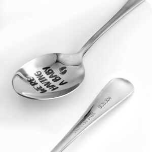 Engraved Spoon Gift We're Having A Baby Spoon Pregnancy Reveal Spoon Baby Announcement Spoon For Husband Wife Parents Baby Shower Birthday Gift