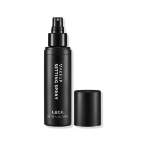 L.O.C.K. Makeup Setting Spray – Makeup Fixing Sealer Spray Mist Lightweight Finish Spray Long lasting Smooth Natural Finishing spray oily skin hydrating face spray. 100ml 3.38 fl oz Clear