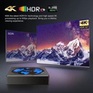 Android 11.0 TV Box, X98 Mini Amlogic S905W2 TV Box 4GB RAM 32GB ROM Support AV1 WiFi BT4.2 4K HDR Box with Keyboard i8