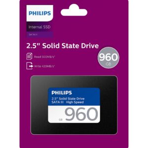 PHILIPS 960GB 2.5” SATA III Internal SSD, Solid State Drive, Up to 550MB/s Read