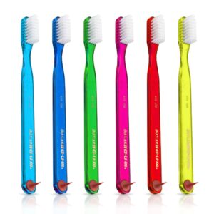 GUM Classic Soft Toothbrush, Includes Rubber Tip Dental Pick 1ct (Pack of 12)