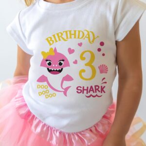 Luke and Lulu Baby Shark Birthday Outfit Girl Collection - 1st Birthday - 2nd Birthday - 3rd Birthday Girl