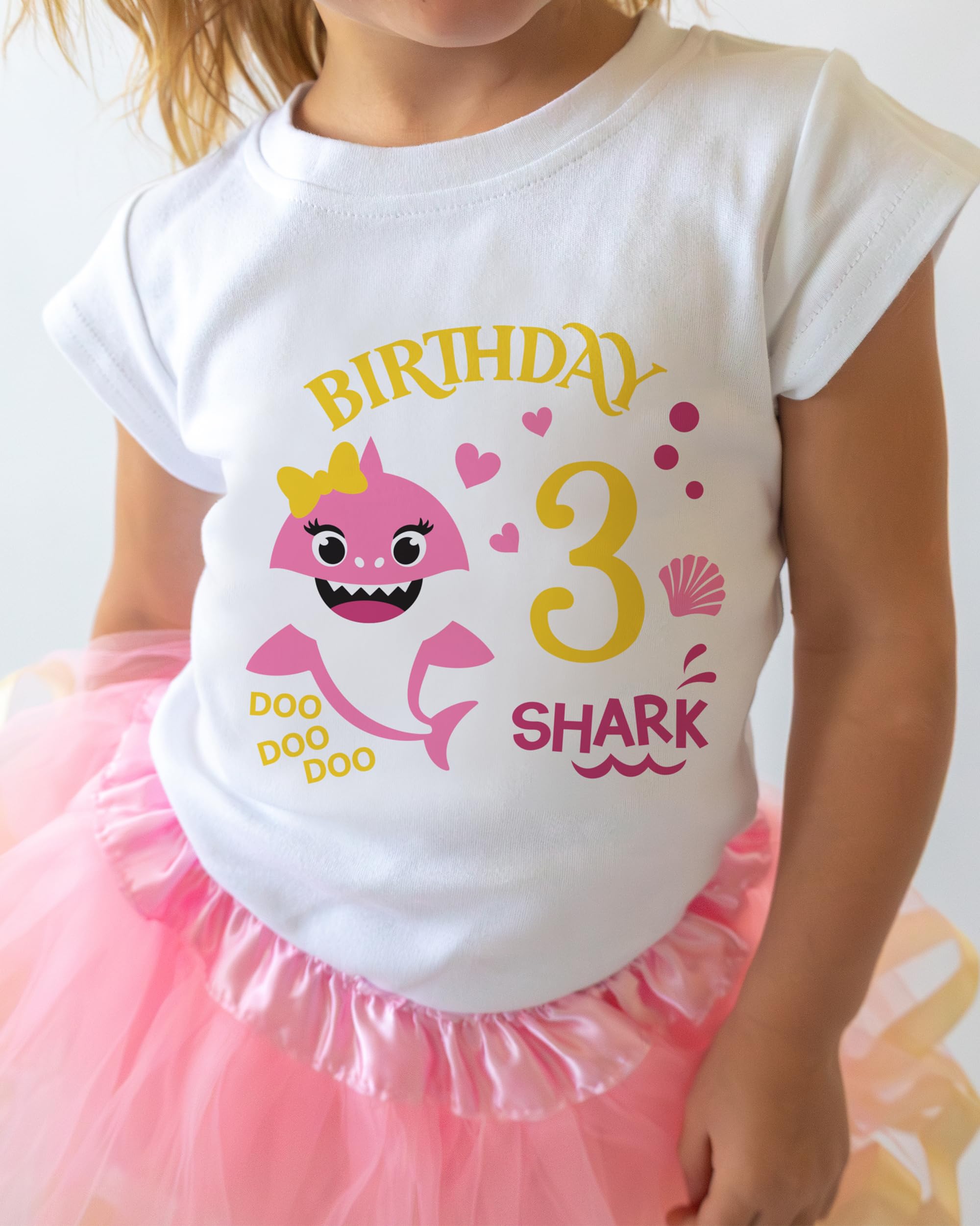 Luke and Lulu Baby Shark Birthday Outfit Girl Collection - 1st Birthday - 2nd Birthday - 3rd Birthday Girl