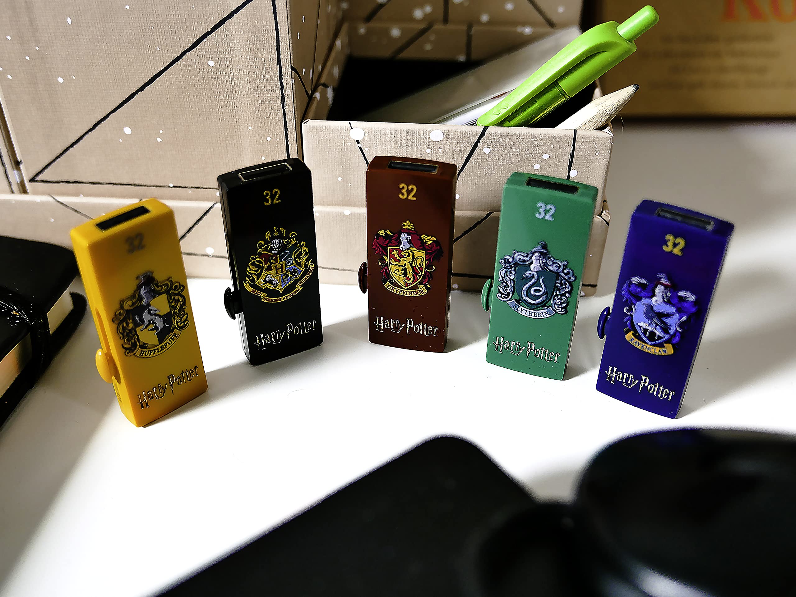 EMTEC Harry Potter M730 USB 2.0 Flash Drive - 32GB-Slytherin & Hogwarts Duo Pack (ECMMD32GM730HP02P2)