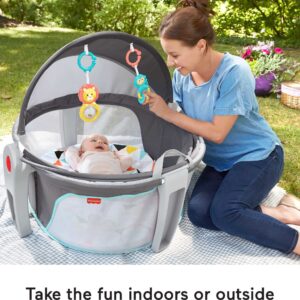 Fisher-Price Portable Bassinet and Travel Play Area, Indoor and Outdoor Use, On-The-Go Baby Dome, Windmill Fisher-Price Portable Baby Seat, Baby Chair for Sitting Up, Sit-Me-Up Floor Seat