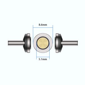 A.S 9Pin Type C Quick Charge Magnetic Adapter [3pcs], Magnetic Plug Replacement Phone Dust Cover Connector for PD60W Magnetic USB Charging Cable (Type C)