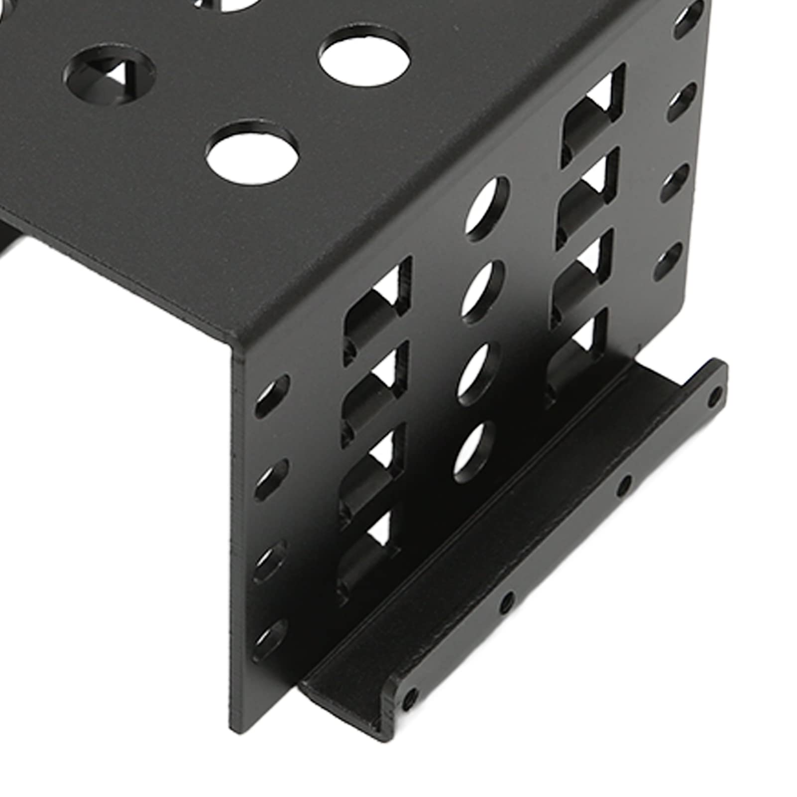 ASHATA 2.5in HDD Mounting Rack, 2.5 Inch Aluminium Alloy Hollow Hard Drive Storage Bracket, 2.5 Inch to 3.5 Inch Solid State Drive Built in Expansion for 2.5in IDE HDD SSD(Black)