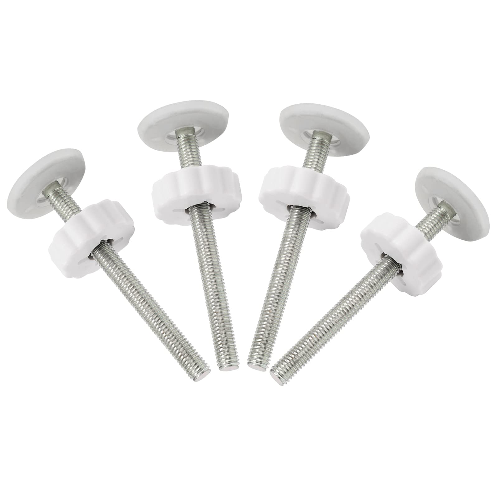 Pet Gates Spindle Rods 8mm(M8) - Replacement Parts Threaded Screw Bolts Hardware Kit Wall Protector for Baby Pressure Mounted Safety Door & Pet Stair Gates (White, M8 9CMLong)