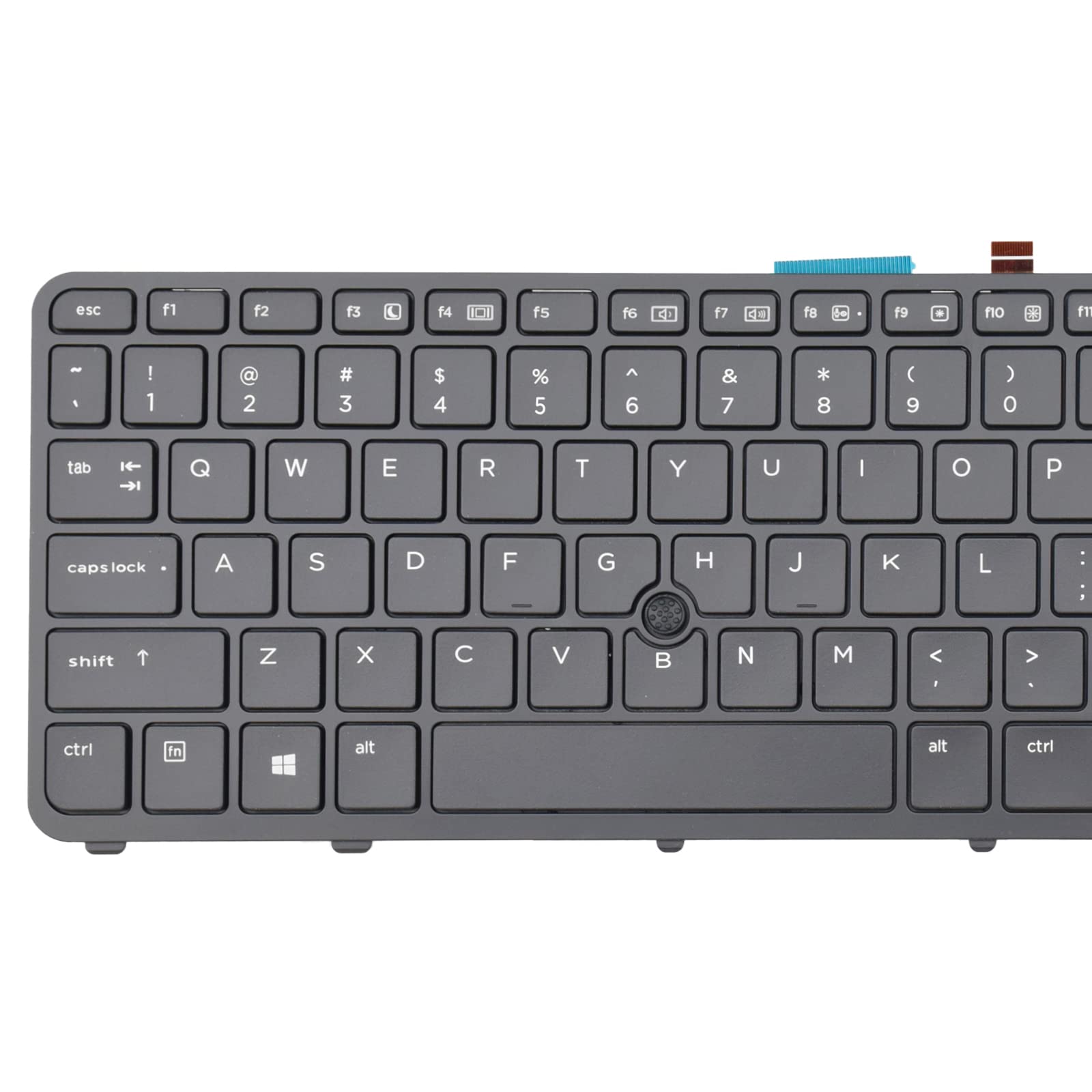 SUNMALL Replacement Keyboard Compatible with HP ZBook 15 G1 G2 17 G1 G2 Series PK130TK1A00 SK7123BL MP-12P23USJ698W PK130TK2A00 733688-001 with Pointer and Backlight