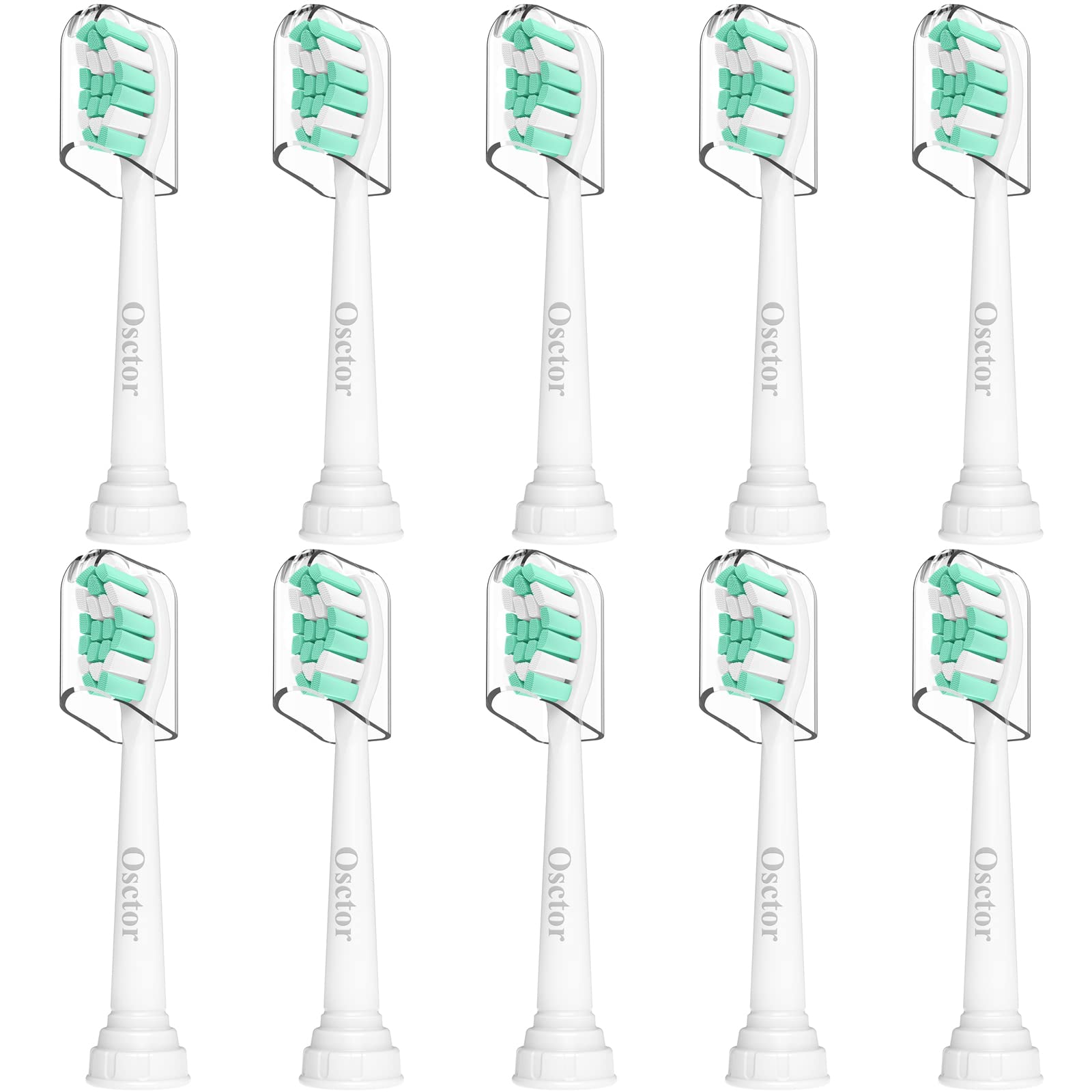 Osctor Replacement Toothbrush Heads for Philips Sonicare Plaque Control ProtectiveClean C2 C3 C1 W G2 4100 5100 6100 Electric Toothbrush HX9024,10 Pack Sonic Electric Toothbrush Brush Heads