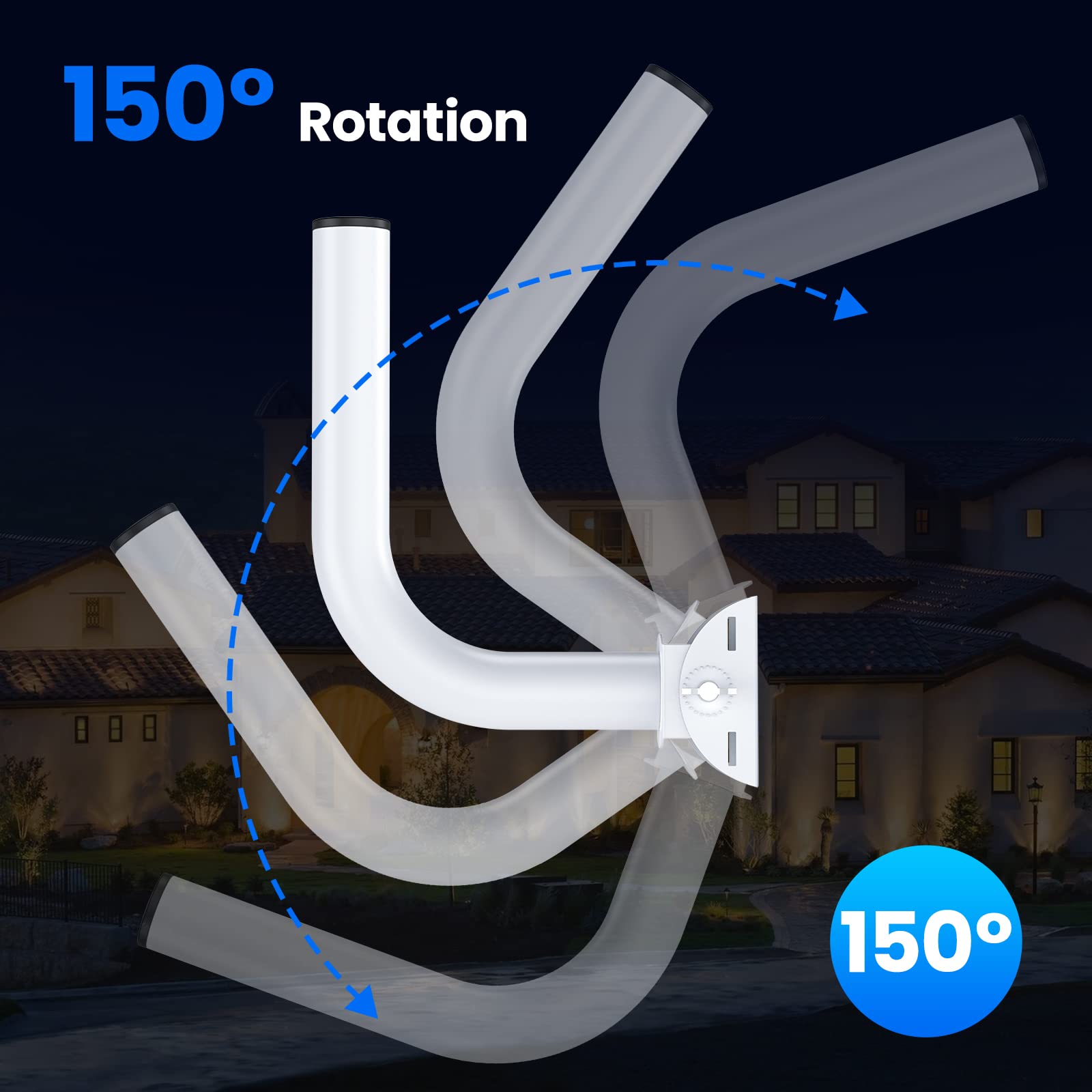 Universal Wireless Bridge Bracket Mount, ULNA Pole and Wall-Mounted Mount for Outdoor Point to Point AP Access Point Client Bridge CPE, Antenna Mounting Pole Bracket (2-Pack)