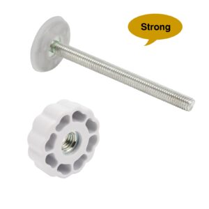 Pet Gates Spindle Rods 8mm(M8) - Replacement Parts Threaded Screw Bolts Hardware Kit Wall Protector for Baby Pressure Mounted Safety Door & Pet Stair Gates (White, M8 9CMLong)