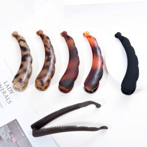 6 Pieces Banana Hair Clips for Women,Cute Banana Clip for Thin Fine Thick hair,Non Slip Banana Claw Clips