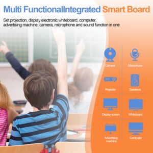 Smart Board Collaboration Hub, JYXOIHUB 55 Inch 4K UHD Digital Electronic Whiteboard Built in Dual OS for Classroom and Business, Touch Screen Interactive Smart Whiteboard (Board Only)