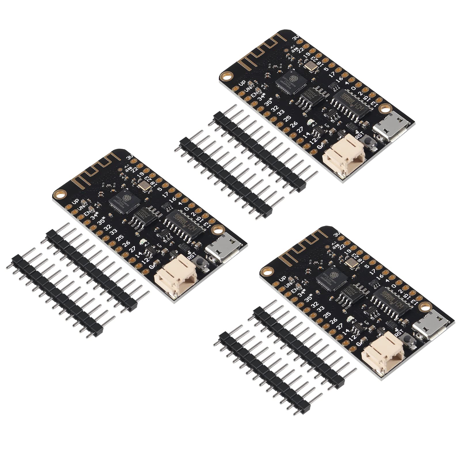 AITRIP 3PCS LOLIN32 ESP32 Lite V1.0.0 WiFi Bluetooth Micro USB Development Board 4MB Flash 500mA CH340 CH340G Lithium Battery Connector ESP32 Compatible with Arduino