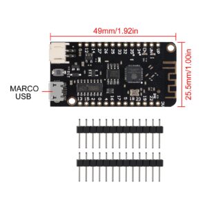 AITRIP 3PCS LOLIN32 ESP32 Lite V1.0.0 WiFi Bluetooth Micro USB Development Board 4MB Flash 500mA CH340 CH340G Lithium Battery Connector ESP32 Compatible with Arduino