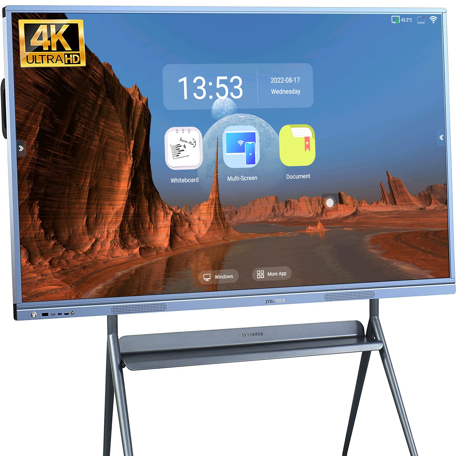 Smart Board Collaboration Hub, JYXOIHUB 55 Inch 4K UHD Digital Electronic Whiteboard Built in Dual OS for Classroom and Business, Touch Screen Interactive Smart Whiteboard (Board Only)