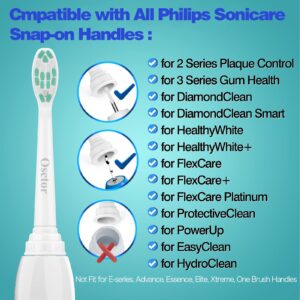 Osctor Replacement Toothbrush Heads for Philips Sonicare Plaque Control ProtectiveClean C2 C3 C1 W G2 4100 5100 6100 Electric Toothbrush HX9024,10 Pack Sonic Electric Toothbrush Brush Heads