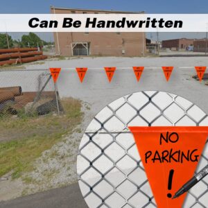 NACARUM Fluorescent Orange OSHA Perimeter Marking Flags (102FT string) Warn of hazardous areas, traffic control.Marking construction sites, scaffolding, sporting events, private property.