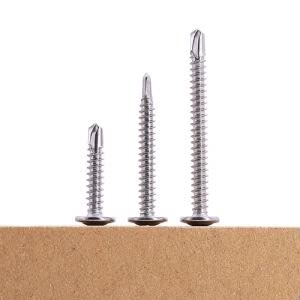 #10 x 1" Wafer Head Self Drilling Screws, 410 Stainless Steel, Mushroom Head Phillips Drive Self Tapping Screws, 50 PCS