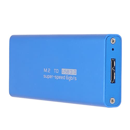 Goshyda mSATA SSD Enclosure, Supports 30x30mm or 30x50mm mSATA Hard Drives, 6Gbps High Speed, Plug and Play