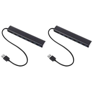 2sets computer portable type- c multi- port black computers- in- for converter accessories holder data with transfer dock usb adapter laptops cable expansion dongle. tablets hub in