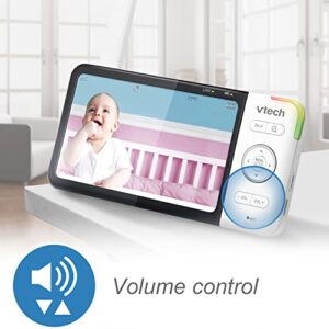 VTech RM5764HD 1080p Smart WiFi Remote Access Baby Monitor, 360° Pan & Tilt, 5" 720p HD Display, HD Night Vision, Soothing Sounds, 2-Way Talk, Temperature Sensor, Motion Detection, iOS & Android