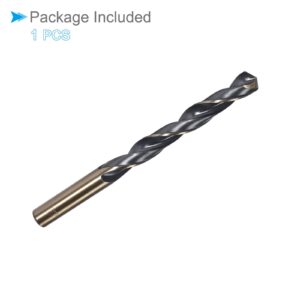 CoCud Twist Drill Bits, 12mm Cutting Edge, Titanium & Nitride Coated High Speed Steel 4341 Round Shank - (Applications: for Stainless Steel Drilling Machine), 1-Piece