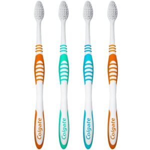 Colgate Wave Toothbrush, Ultra Compact , Soft (Colors Vary) - Pack of 4