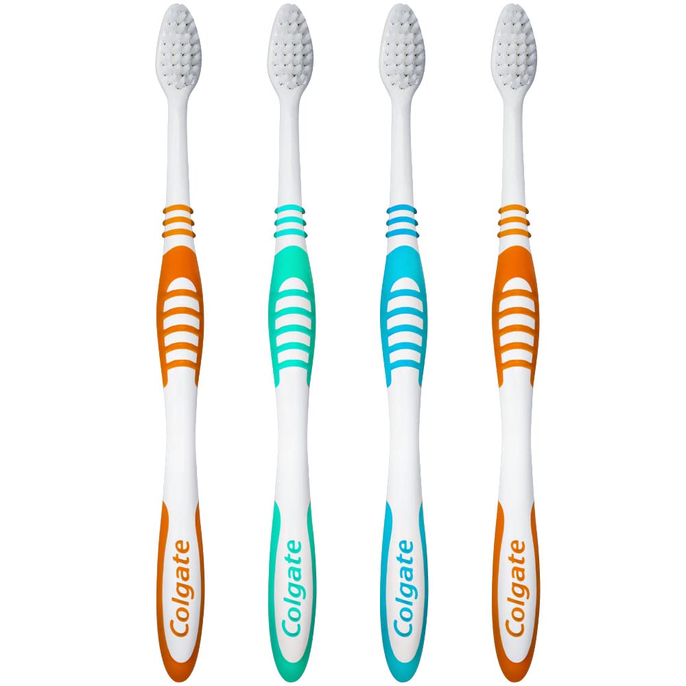 Colgate Wave Toothbrush, Ultra Compact , Soft (Colors Vary) - Pack of 4