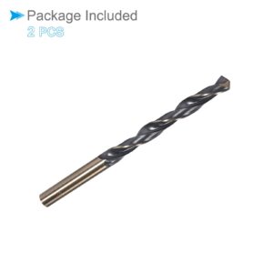 CoCud Twist Drill Bits, 8mm Cutting Edge, Titanium & Nitride Coated High Speed Steel 4341 Round Shank - (Applications: for Stainless Steel Drilling Machine), 2-Pieces