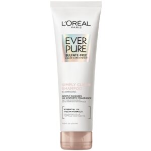 l'oreal paris everpure sulfate free simply clean shampoo, hydrating hair care with rosemary essential oils, 8.5 fl oz