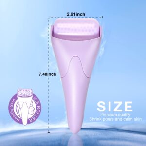 Teenitor Purple Ice Roller for Face, Anxiety Relief Items, Ice Face Roller Skin Care, Cold Face Roller for Puffiness, Face Roller Freezer Facial Massager Skin Care Tools