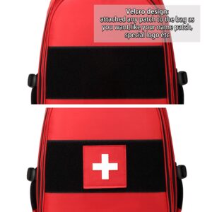 Gatycallaty First Aid Backpack Emergency Medicine Bag Empty Survival Trauma Bags First Responder for Outdoor Travel Office (Medical Red)