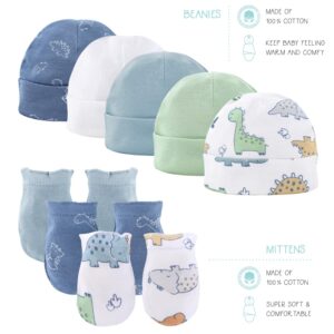 The Peanutshell Baby Layette Gift Set for Baby Boys - 23 Piece New Born Baby Boy Gift Set, Baby Clothes & Newborn Essentials Must Haves - Newborn Baby Boy Clothes 0-3 Months - Dinosaur