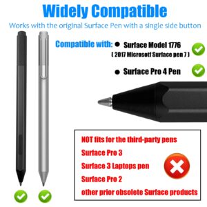 No Wear Out Titanium Alloy Pen Tips fits for Surface Pen, Realititcs Pencil Like Refill Replacement Nibs fits for Microsoft Surface Pro 7 6 5 4 Series(Model 1776) Surface Laptop Stylus Pen,2 Pack