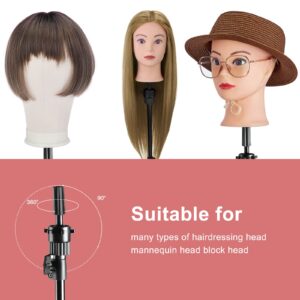 AIMEI 63 Inch Mannequin Head Stand,Foldable Wig Stand Tripod,Metal Adjustable Wig Head Stand with Set for Wig Making