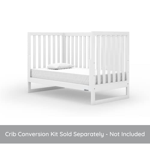 dadada Baby’s 3-in-1 Austin Convertible Crib - Newborn Essentials Baby Bed Fits Standard Crib Mattress - Adjustable Bed Base - White