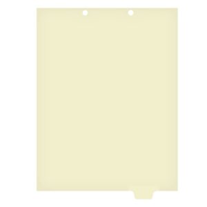 individual chart divider sheets used to build chart divider sets for medical practices, 1/6th cut, tabs on bottom, position: #5, blank (pack of 100)